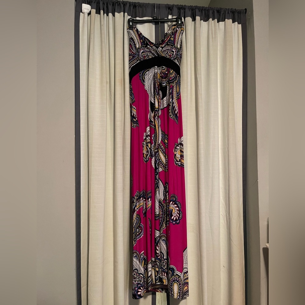 Ronni Nicole Womens Maxi Dress SZ XL Long Flowy Multicolor Spring Summer Casual